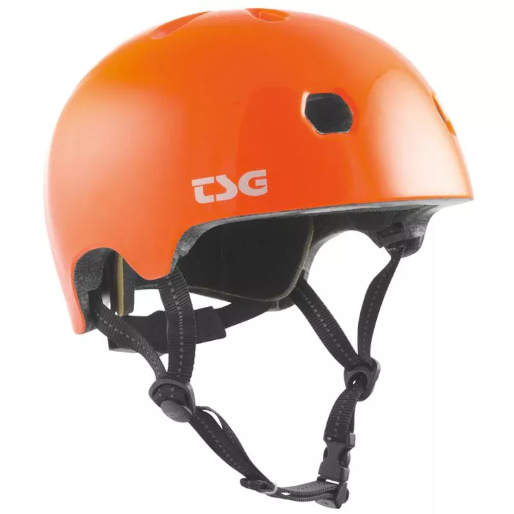 TSG Meta Solid Color Gloss Orange (CERTIFIED) - Helmet