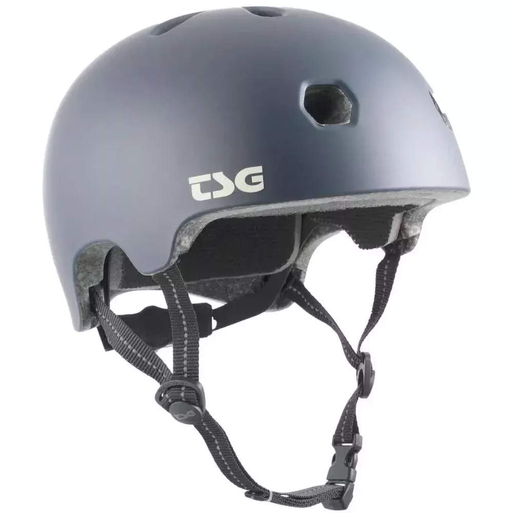 TSG Meta Solid Color Satin Paynes Grey (CERTIFIED) - Helmet
