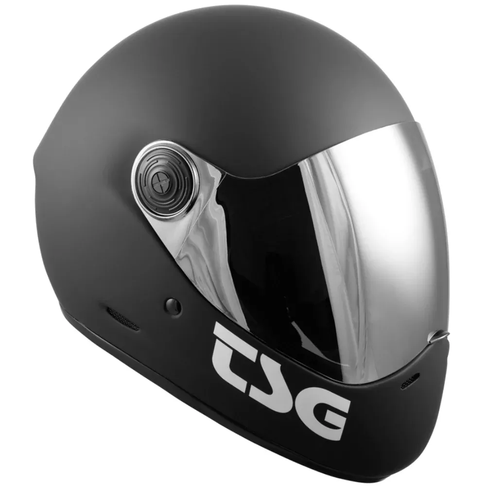 TSG Pass Pro Solid Color Matt Black + Bonus Visor (CERTIFIED) - Helmet