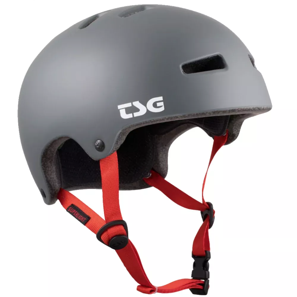TSG SuperLight Solid Color Satin Dark Shadow (CERTIFIED) - Helmet