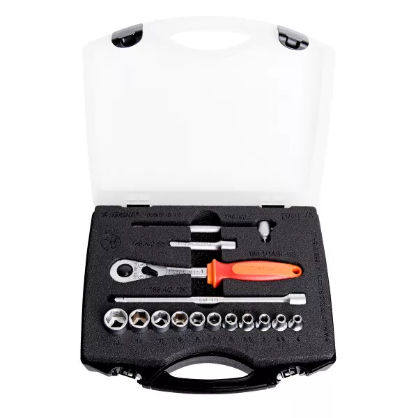 Unior 188BI6P15-US Socket Set 1/4″ In Plastic Box