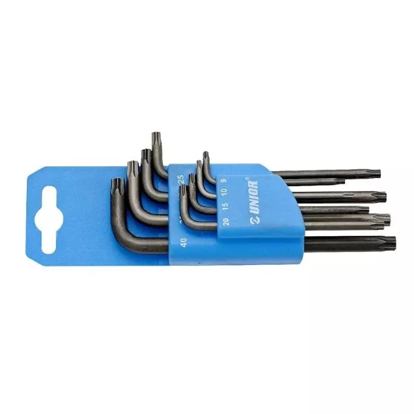 Unior 220/7TXPH Set of Wrenches with TX Profile in Plastic Clip