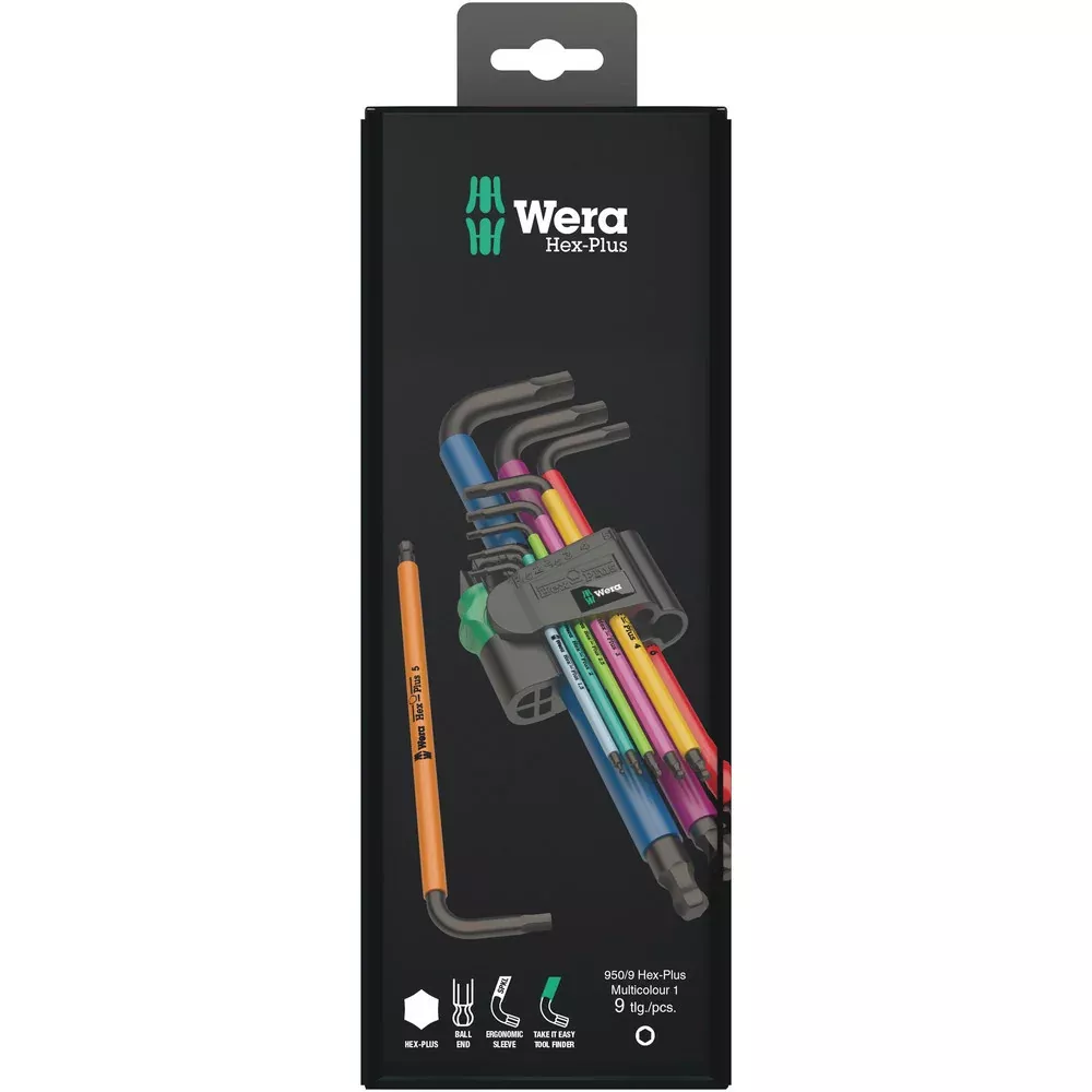 Wera Tools 950/9 Hex-Plus L-Key Set Blacklaser Multicolour