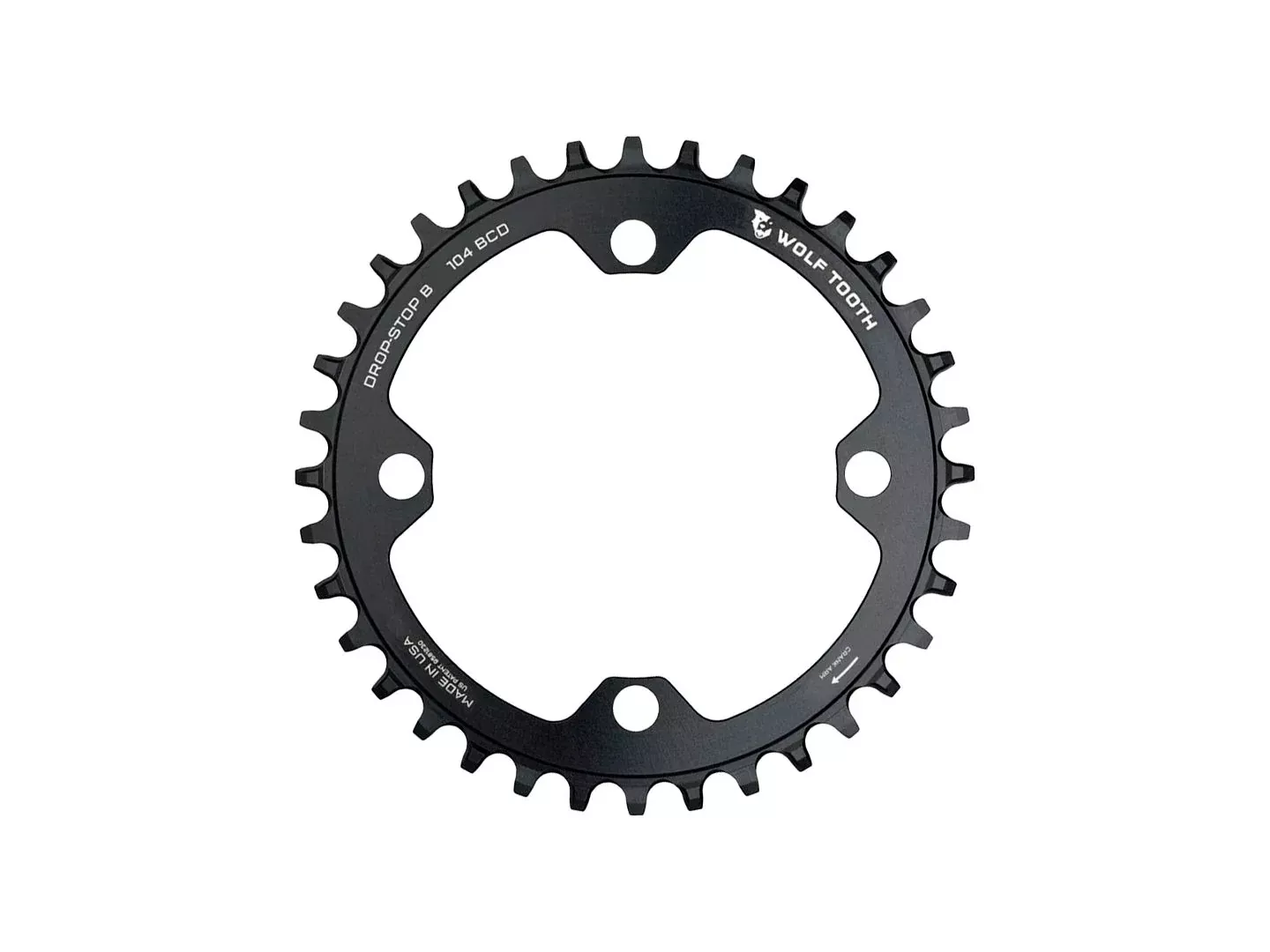 Wolf Tooth 104 BCD Chainring - 32t, 104 BCD, 4-Bolt, Drop-Stop B, Black