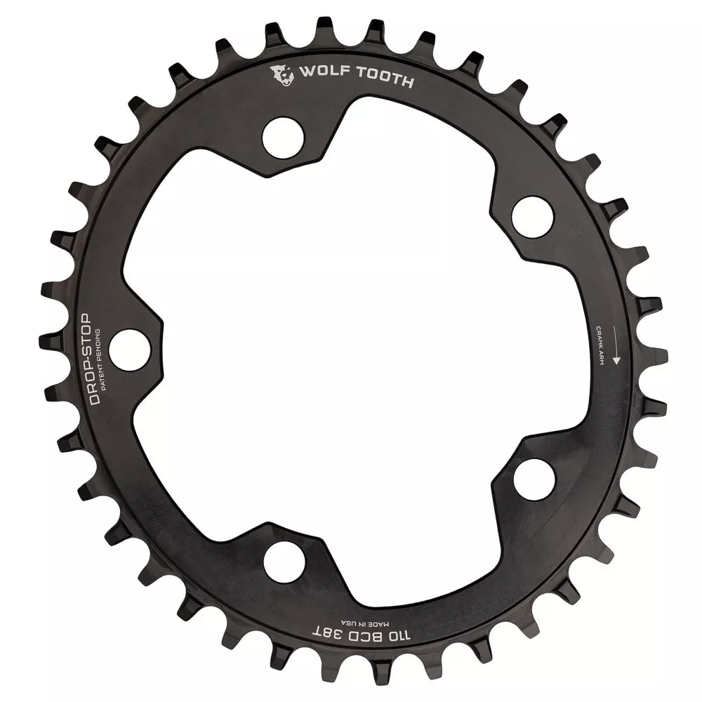 WOLF TOOTH – 110 BCD Elliptical 5 Bolt Chainring 40T – Drop Stop B