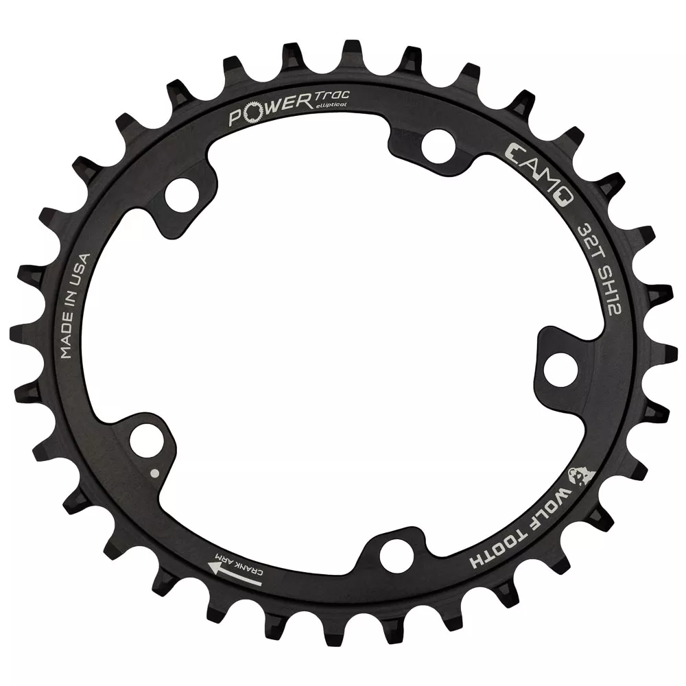 WOLF TOOTH – CAMO OVAL DROP-STOP CHAINRING – SHIMANO HG+
