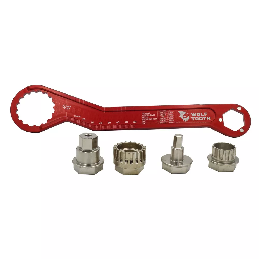 WOLF TOOTH – Pack Wrench + Inserts Kit – Ultralight BB Wrench + 1″ Hex Inserts