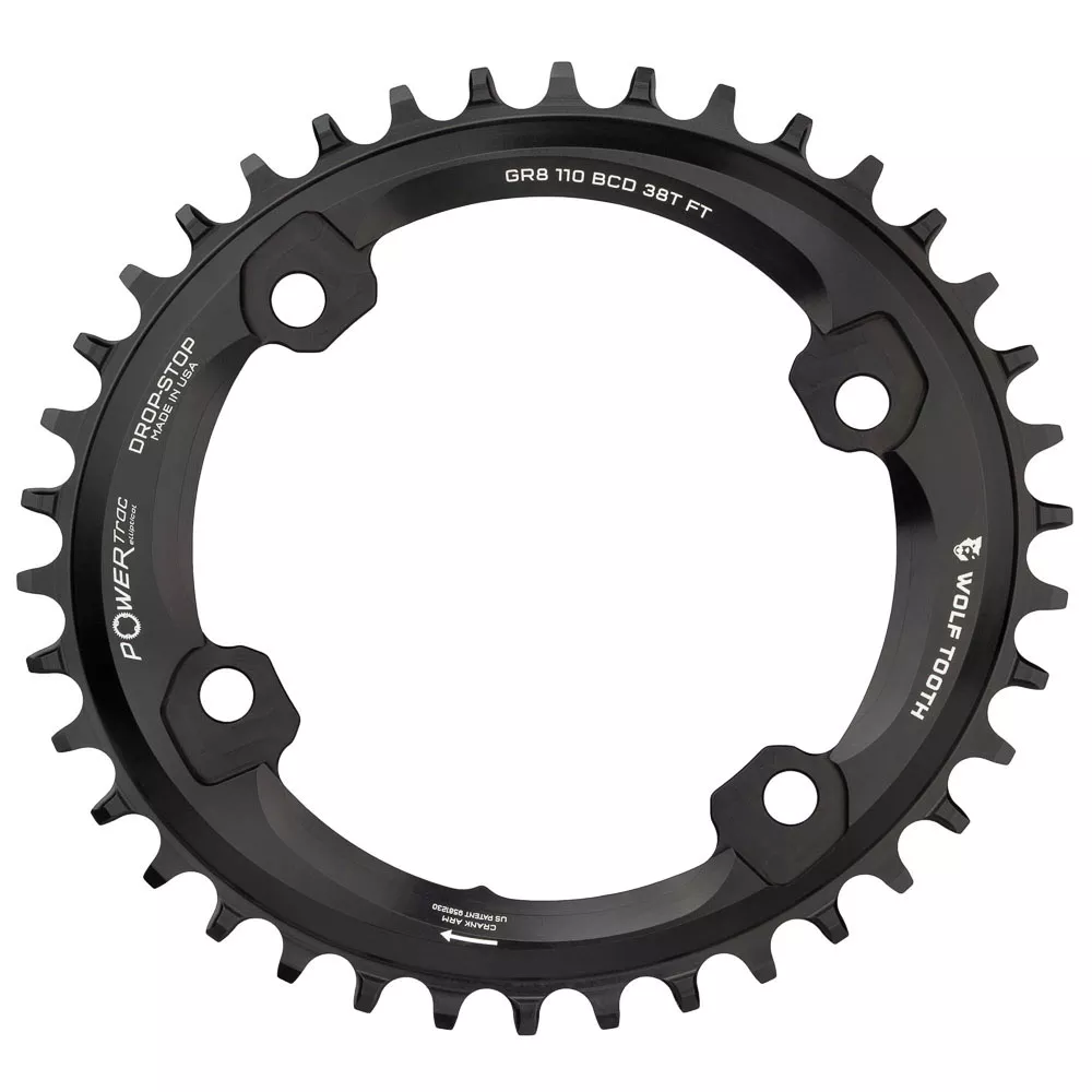 WOLF TOOTH – SHIMANO GRX 1X OVAL DROP-STOP B CHAINRING – 110 x 4 BCD