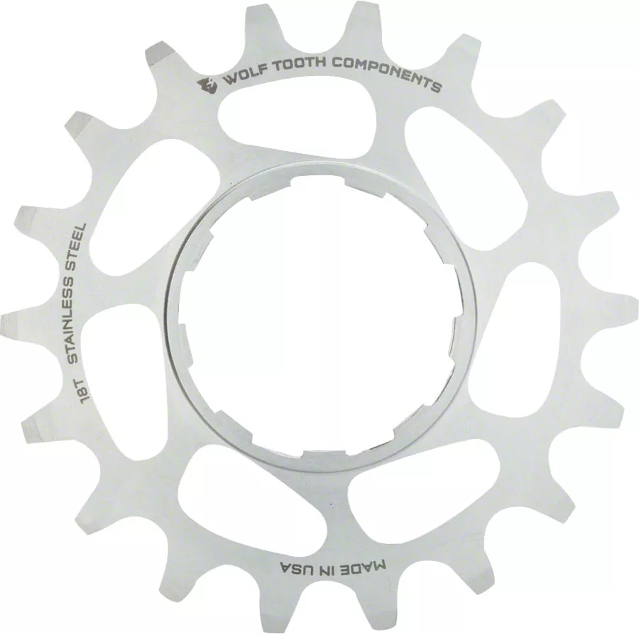Wolf Tooth Single Speed Stainless Steel Cog - Compatible 3/32" Chains
