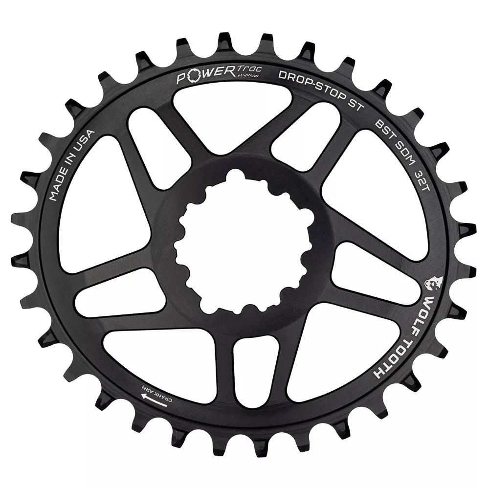 WOLF TOOTH – SRAM DM OVAL DROP-STOP CHAINRING – BOOST – SHIMANO HG+