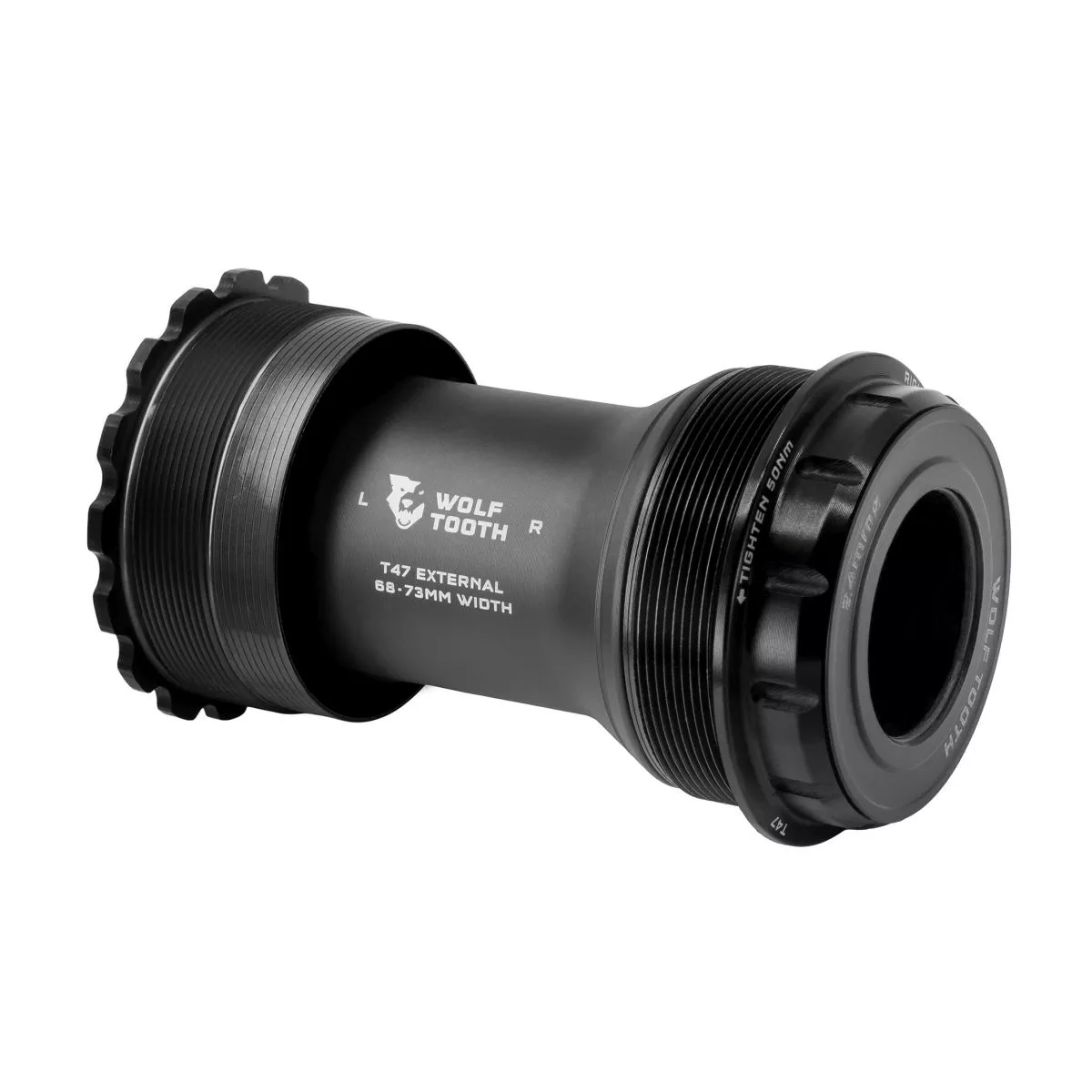 Wolf Tooth T47 Asymmetric Bottom Bracket – 24mm – Black