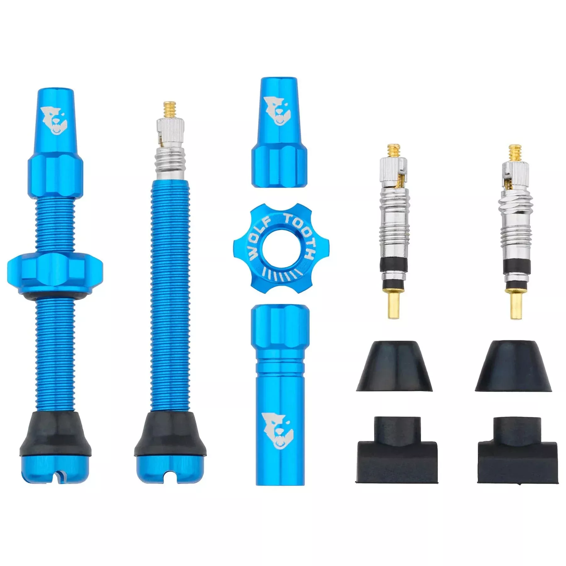 Wolf Tooth Tubeless Valve Stem Kit - 44 mm, Blue