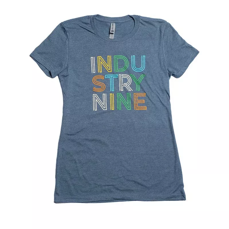 Women's Fitted Tee - I9 Line Art