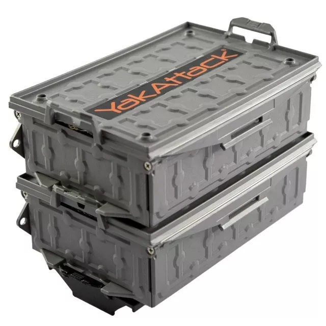 YakAttack TracPak Combo Kit, Two Boxes and Track Mount Battle Ship Grey