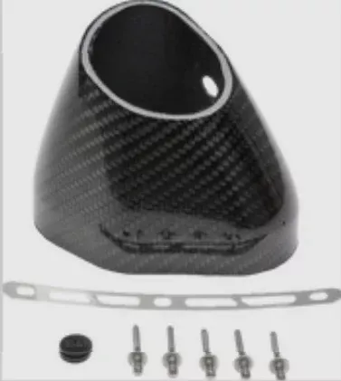 Yoshimura R77 Carbon Fiber Slash Cut End Cap Kit - Left Side