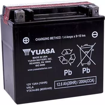 YUASA AGM Maintenance-Free BatteryYTX14-BS