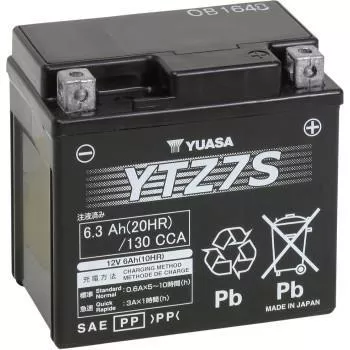 YUASA High Performance AGM Maintenance-Free Battery - YTZ7S