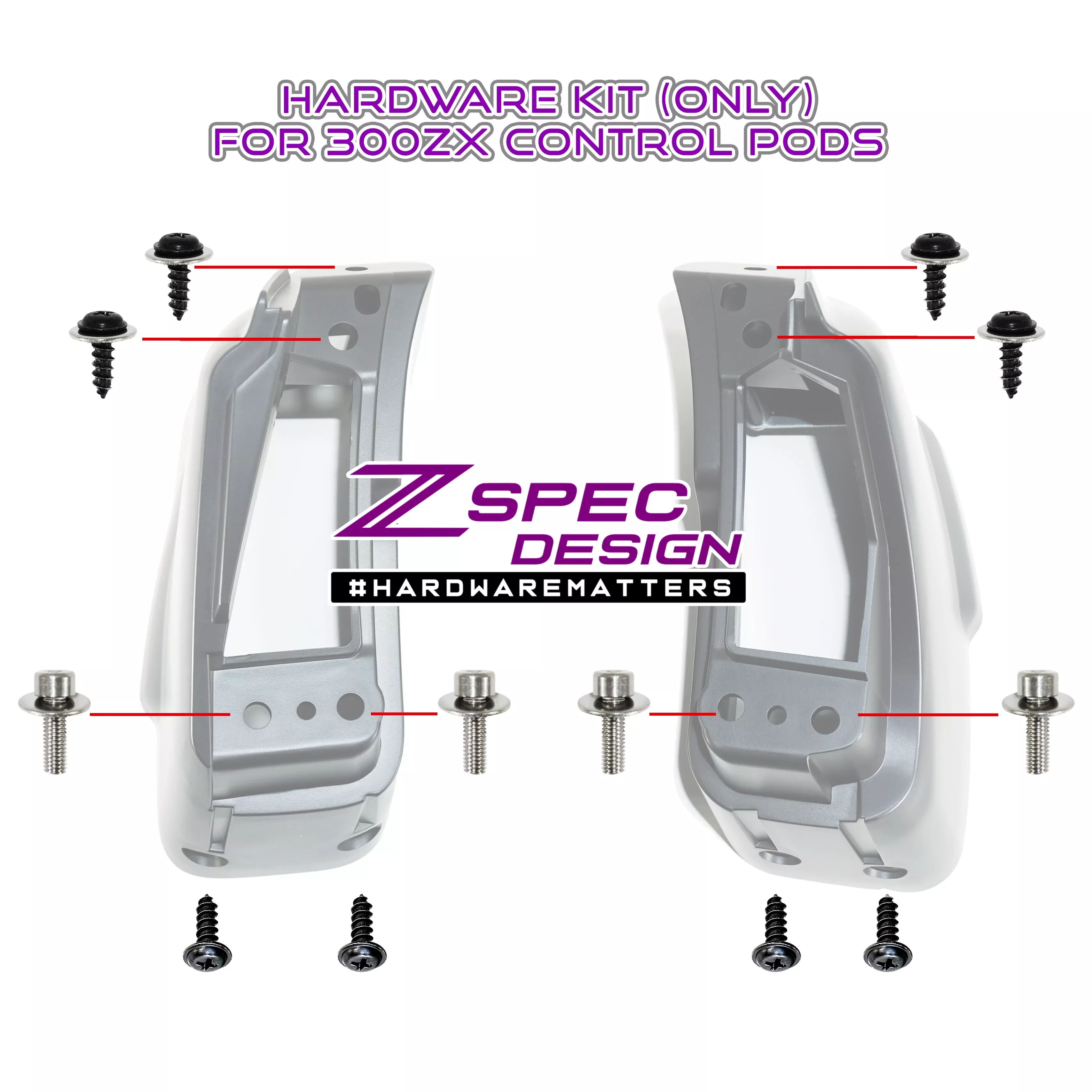 ZSPEC Dash Lighting and Climate-Control Pod HARDWARE KIT, LHD Z32 300zx
