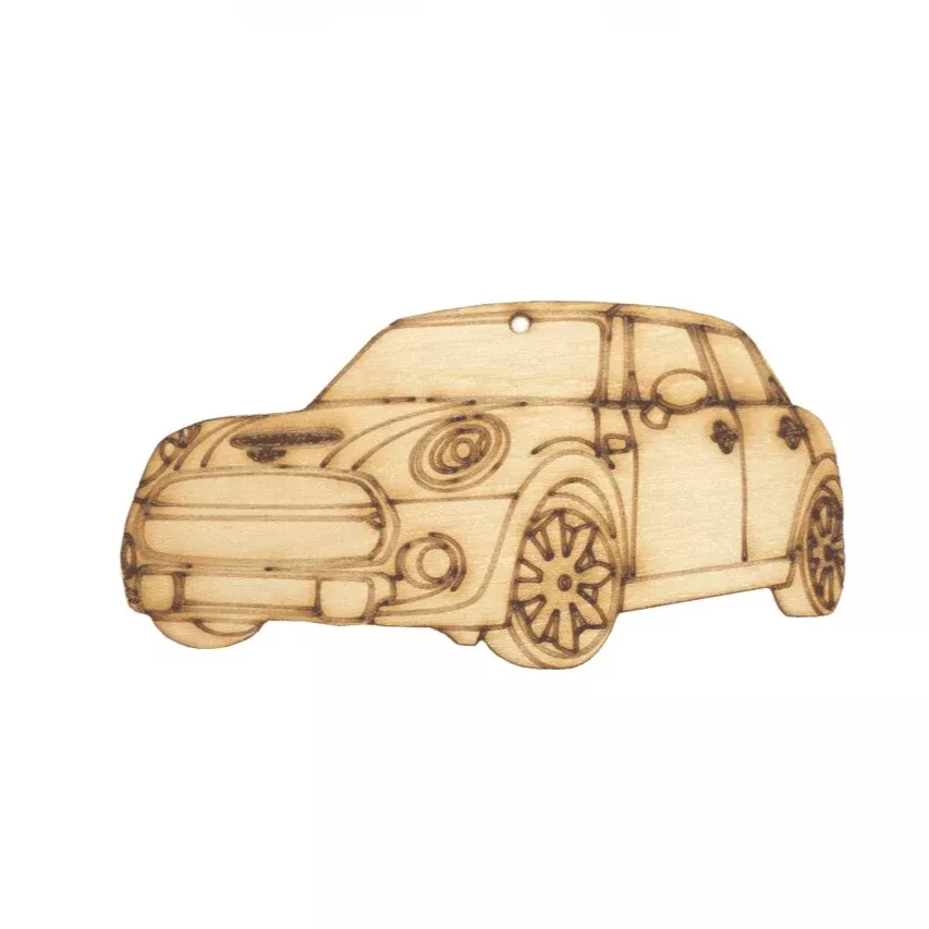 ZSPEC Laser-Engraved Birch Ornament, Style: Mini, ~5-inch Wide
