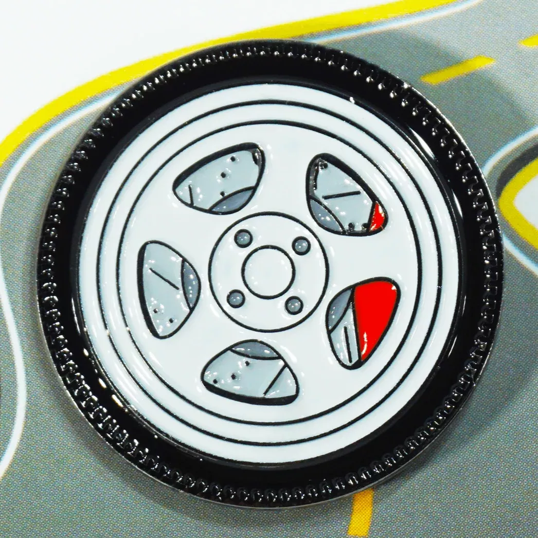 ZSPEC Wheel Pin - 5-Spoke Design - great for Lapels, Hats, Backpacks